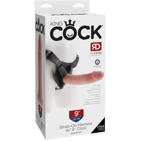 9" Cock + Strap On Harness