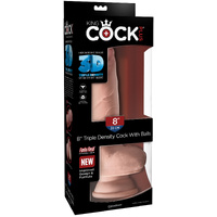 8" Realistic 3D Cock + Balls