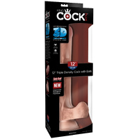 12" Realistic 3D Cock + Balls