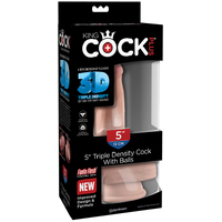 5" Realistic 3D Cock + Balls