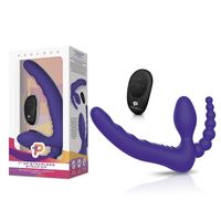 7” Remote Control Strapless D.P. Silicone Strap On