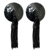 Black Sequin + Tassel Pasties