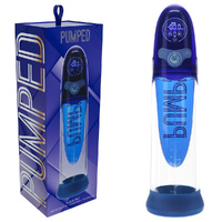 PUMPED Aqua-Pro Auto Pump - Blue Blue/Clear USB Rechargeable AI-Enabled Submersible Auto Penis Pump