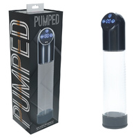 PUMPED Automatic Waterproof Pump - Gun Metal Gunmetal/Clear USB Rechargeable Automatic Penis Pump