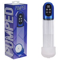 PUMPED Engage Automatic Penis Pump - Blue Metallic Blue USB Rechargeable Auto Penis Pump