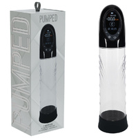 PUMPED CyberPulse Automatic Penis Pump - Black Black/Clear USB Rechargeable Auto Penis Pump