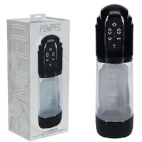 PUMPED TechnoThrust Auto Masturbator Black/Clear USB Rechargeable Auto Maturbator