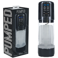 PUMPED UltraLift Automatic Masturbator Gunmetal Grey/Clear USB Rechargeable Auto Masturbator