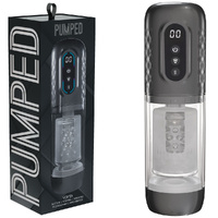 PUMPED Vortex - Gunmetal Gunmetal Grey/Clear USB Rechargeable Sucking Rotating and Thrusting Auto Masturbator