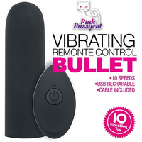 PINK PUSSYCAT VIBRATING REMOTE CONTROL BULLET PINK PUSSYCAT VIBRATING REMOTE CONTROL BULLET