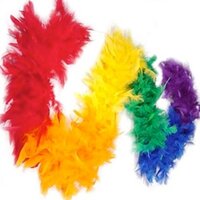 Rainbow Queen Flashing Feather Boa