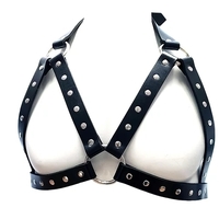 Female  Leather Chest Harness