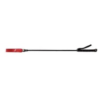 Rouge Red Long Riding Crop Slim Leather Tip 24"