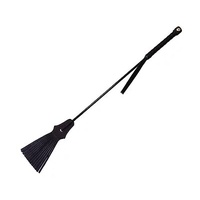 rouge Leather Tasselled Riding Crop Red