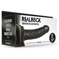 6" Hollow Vibrating Strap On System