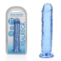 REALROCK 18 cm Straight Dildo - Blue Blue 18 cm (7'') Dong