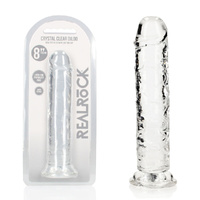 REALROCK 20 cm Straight Dildo - Transparent Clear 20 cm (8'') Dong