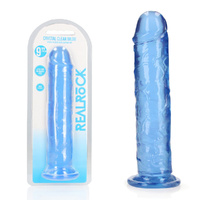REALROCK 25 cm Straight Dildo - Blue Blue 25 cm (10'') Dong