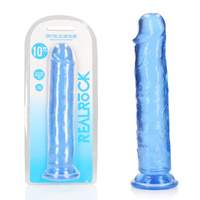 REALROCK 28 cm Straight Dildo - Blue Blue 28 cm (10'') Dong
