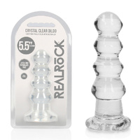 REALROCK 14 cm Curvy Anal Plug - Transparent Clear 14 cm (4.5'') Butt Plug