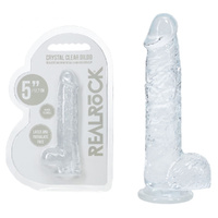 REALROCK 5'' Crystal Clear Dildo with Balls - Clear Clear 14.7 cm Dong