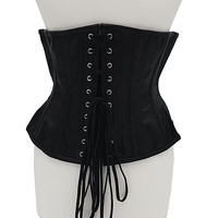 Rouge Leather Corset - Black Small/Medium