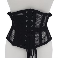 Rouge Mesh Corset - Black Small/Medium