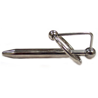 Stainless Steel Urethral Plug And Cock Ring (Large) Packaged