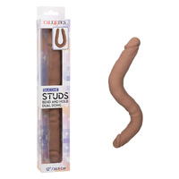 Silicone Studs® Bend and Hold Dual Dong 12”/30.5 cm - Brown