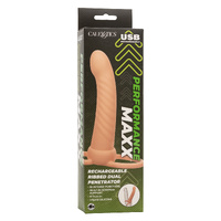 Rechargeable Ribbed Dual Penetrator Ivory