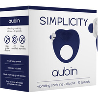 AUBIN Vibrating Cockring (Blue)