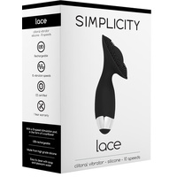LACE G-Spot   Clitoral Vibrator (Black)