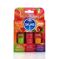 Skins Fruity Tubes Watermelon Strawberry & Mango & Passionfruit Flavoured Lubricants 12ml Bottles