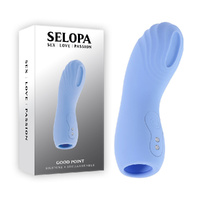Selopa GOOD POINT Purple USB Rechargeable Hollow Vibrating Finger Stimulator