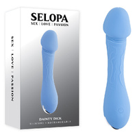 Selopa DAINTY DICK Baby Blue 11.9 cm USB Rechargeable Mini Vibrator