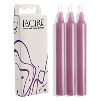 Lacire Drip Pillar Candles Violet Violet Drip Candles Set Of 3