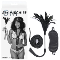 Sex & Mischief Shadow Tie And Tickle Kit  Beginners Bondage Kit