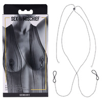 S&M Exs & Ohs Body Jewelry With Nipple Ties Metal Chain With Nipple Ties