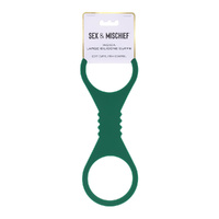 Sex & Mischief Indica Large Silicone Cuffs Green Large Restraints