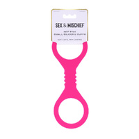 Sex & Mischief Small Hot Pink Silicone Cuffs Hot Pink Small Restraints