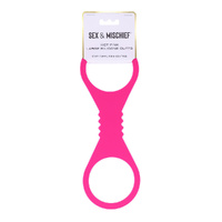 Sex & Mischief Large Hot Pink Silicone Cuffs Hot Pink Large Restraints