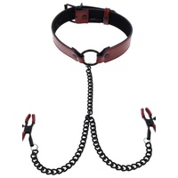 Saffron Collar With Nipple Clamps