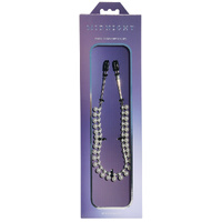 Midnight Pearl Chain Nipple Clips