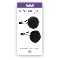 Sincerely Fur Nipple Clips-Black