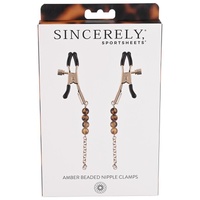 Amber Beaded Nipple Clamps Amber Beaded Nipple Clamps