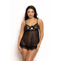 Mesh Babydoll With Split Cups S
