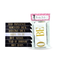 Thirsty Girls Hen's Night 7Pc Satin Sash Set