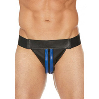 Striped Front With Zip Jock Leather S/M
