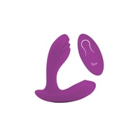 3" Viben Epiphany Rollerball Dual-Stim Massager w Remote Berry