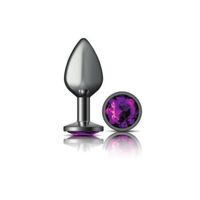 Round Butt Plug W  Jewel Medium